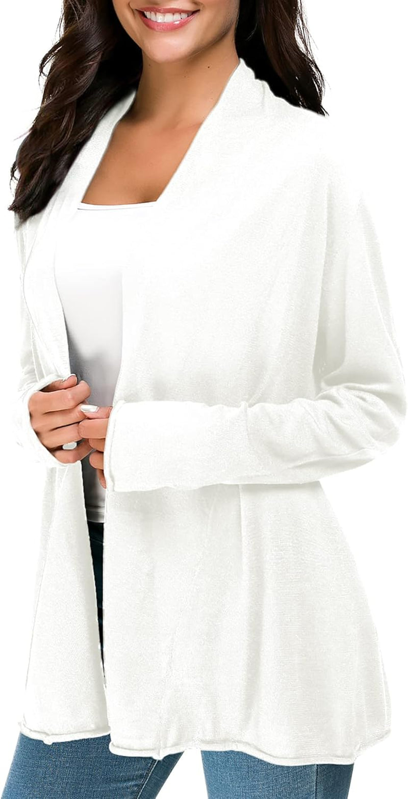 Women'S Long Sleeve Open Front Casual Thin Cardigan